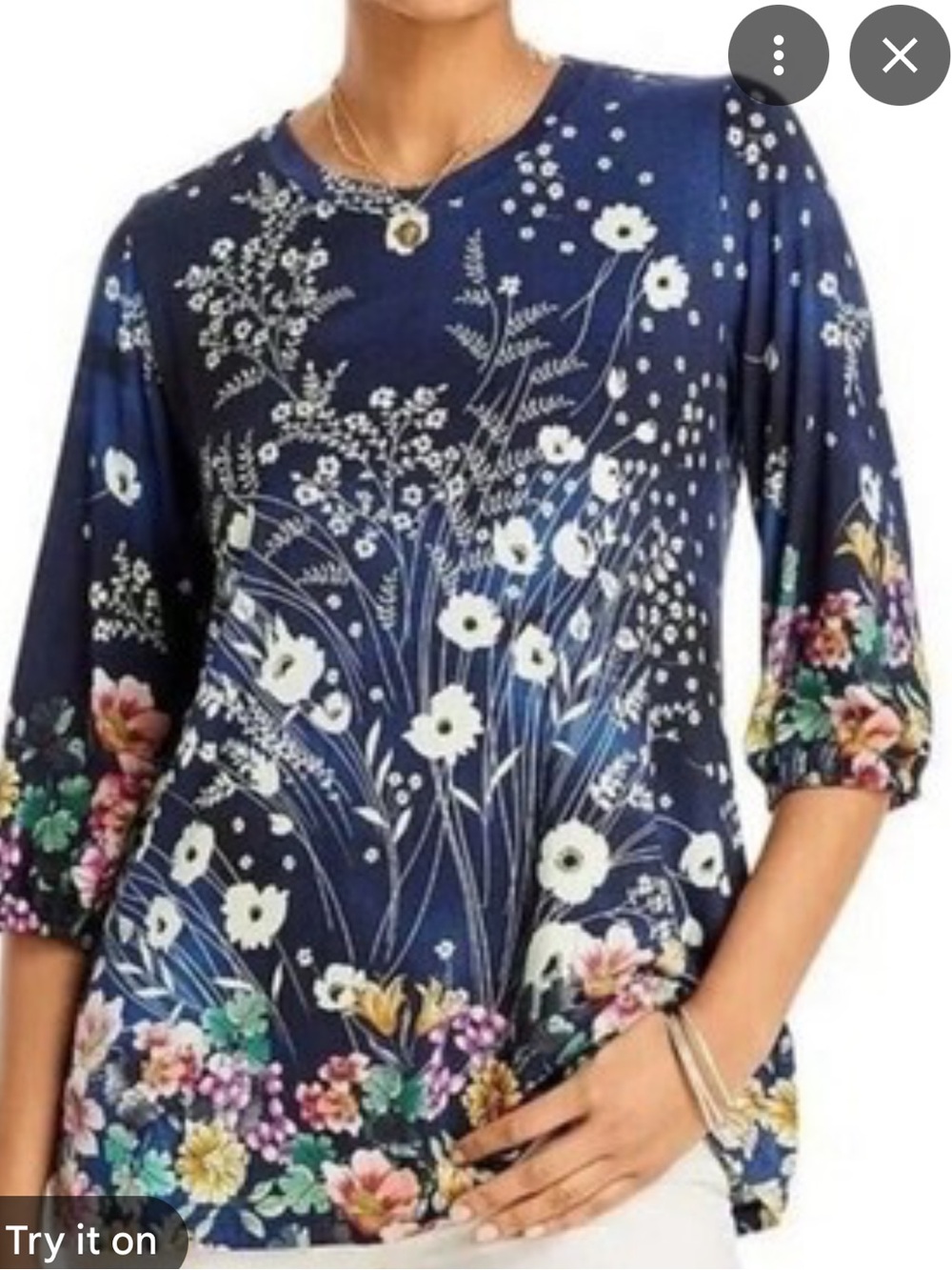 Johnny Was "The Janie Favorite floral puff sleeve XS " top
